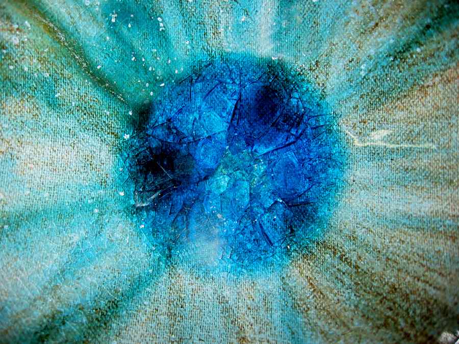 Fuente cóncava Iris, cubierta porcelana cobre y vidrio