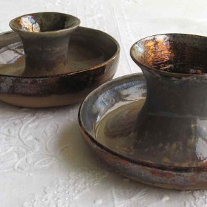 Alfareria a torno, Toroides con esmate metalico